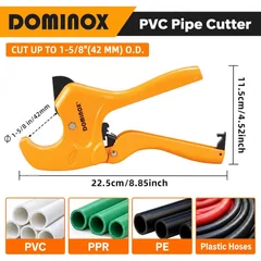 DOMINOX ANT-PC-341 Ratcheting PEX and PVC Cutter, up to 1-5/8 in, thumbnail 2