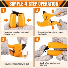 DOMINOX ANT-PC-341 Ratcheting PEX and PVC Cutter, up to 1-5/8 in, thumbnail 6