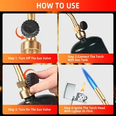 DOMINOX DM-011PRO Brass Propane Torch, Pack of 2, thumbnail 3