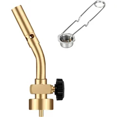 DOMINOX DM-011PRO Brass Propane Torch with Flint Striker, thumbnail 1