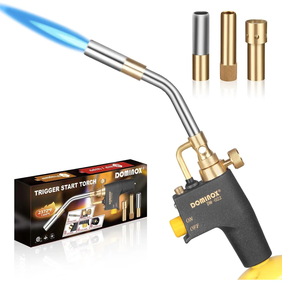 DOMINOX DM-022 Propane Torch Kit with 3 Nozzles, photo 1 of 5
