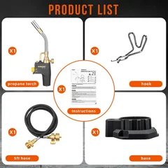 DOMINOX DM-022 Torch Kit with Hose, Base and Cylinder Clip, thumbnail 7