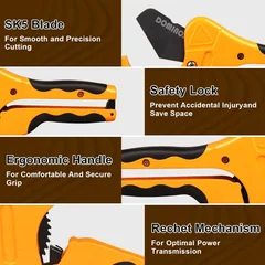DOMINOX DM-317-64 PVC Pipe Cutter, up to 2-1/2 in, thumbnail 5