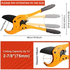 DOMINOX DM-75-PC Heavy-Duty PVC Pipe Cutter, up to 2-7/8 in, thumbnail 7